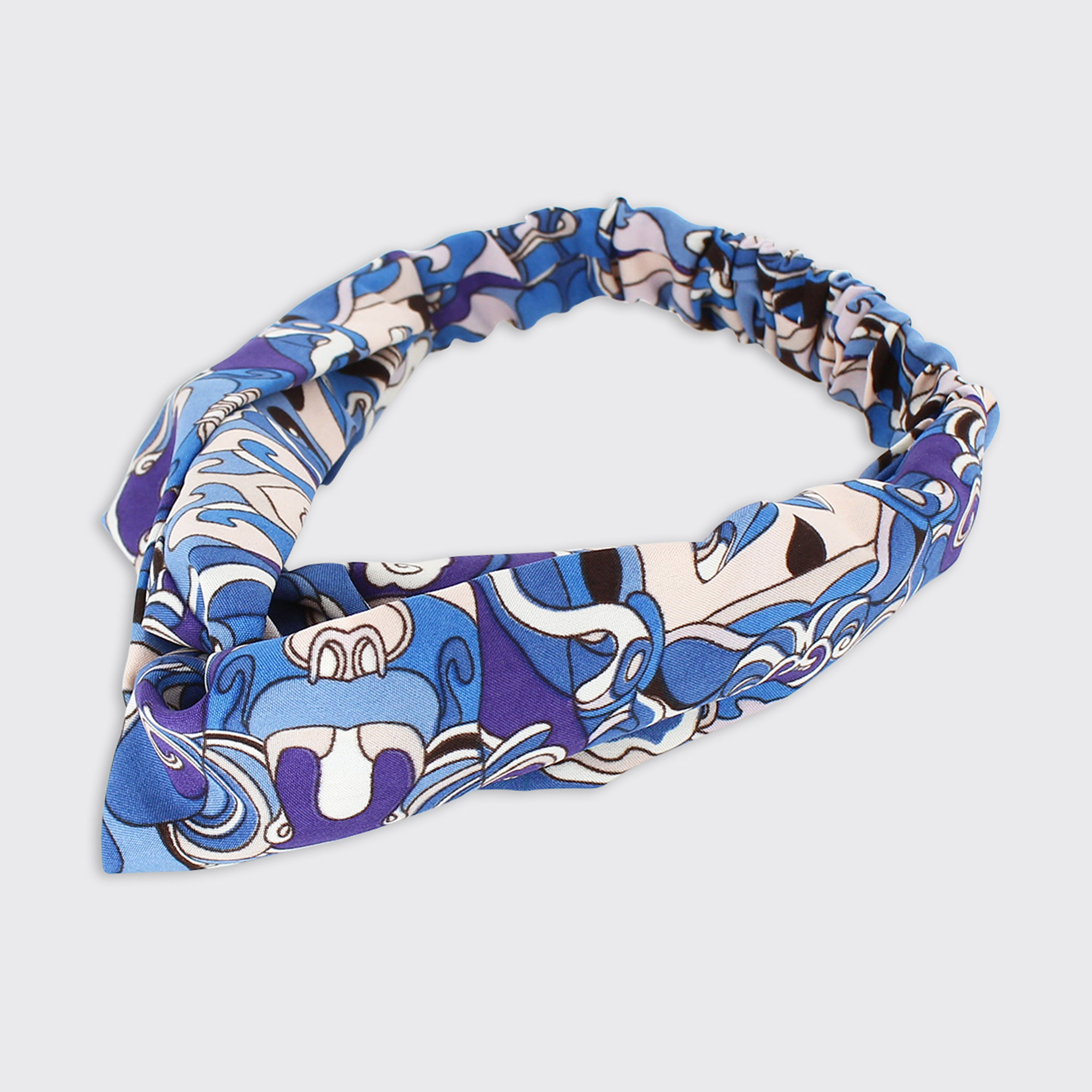 Joni Retro Soft Headband Blue - Millie Mae