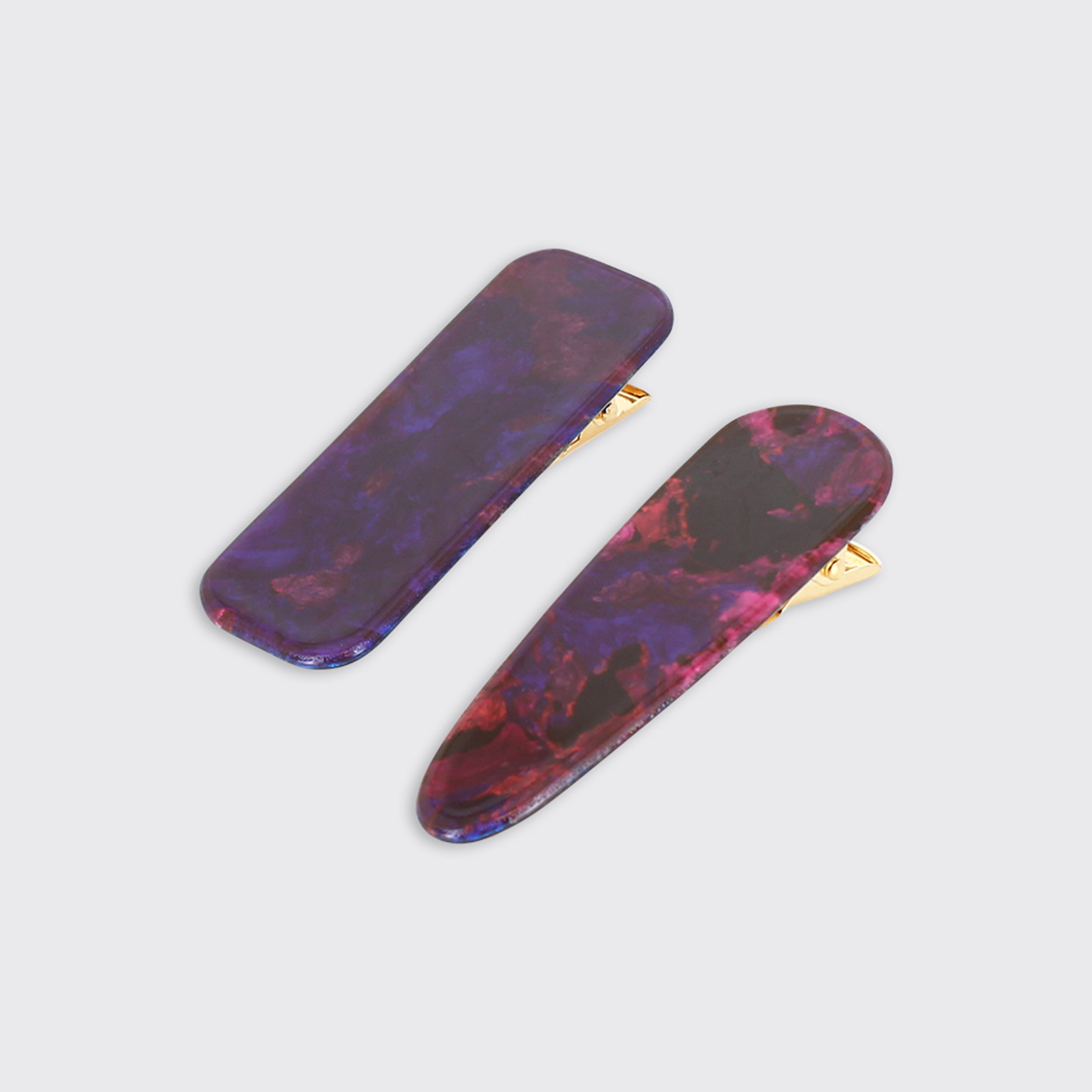Athena Red Set of 2 Hair Clips - Millie Mae