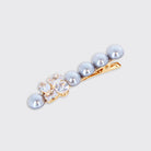 Soft Grey Pearl Set of 2 Hair Clips - Millie Mae