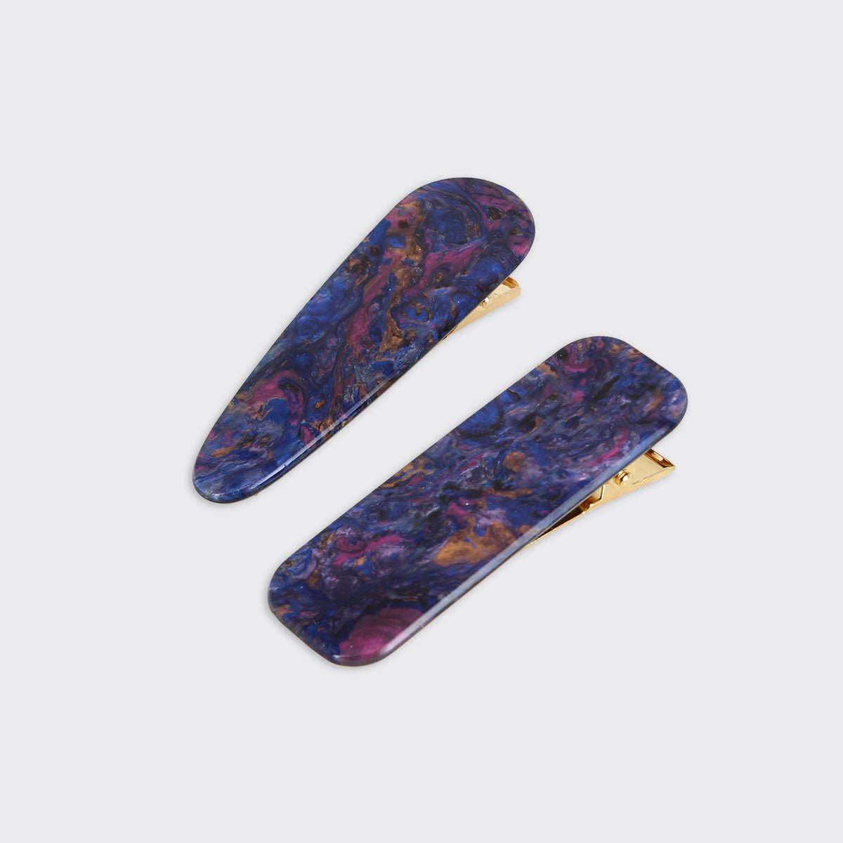 Athena Purple Set of 2 Hair Clips - Millie Mae