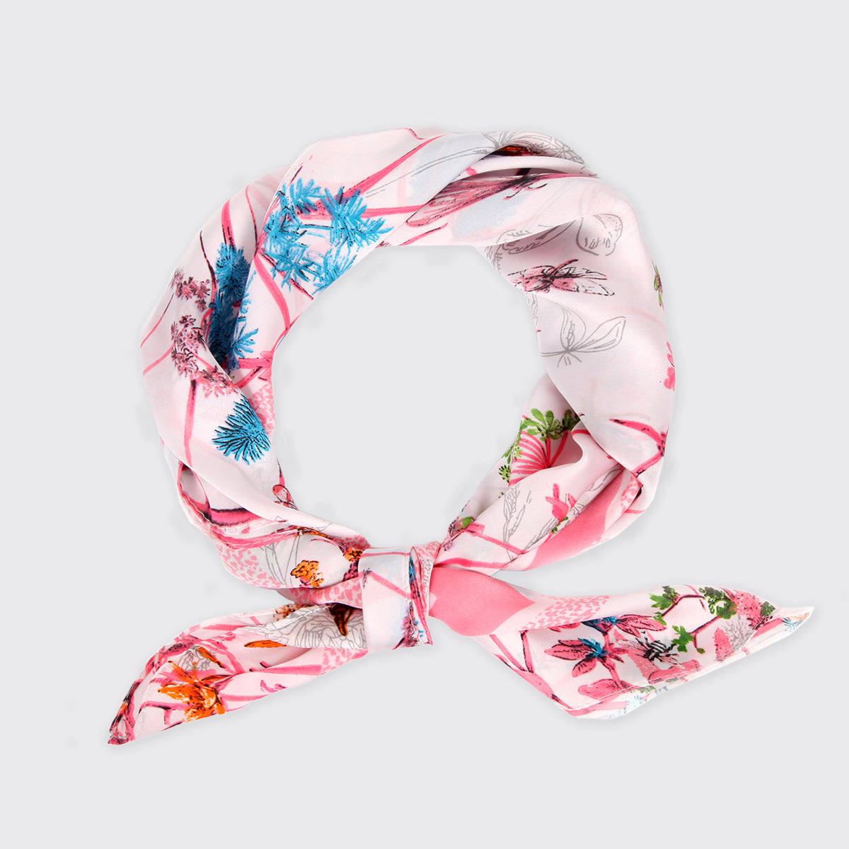 Rosina Pink Square Scarf - Millie Mae