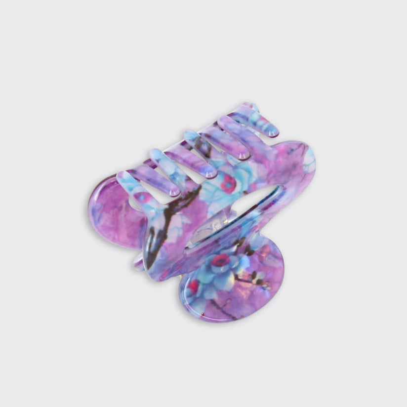 Amethyst Cherry Blossom Small Claw Clip - Millie Mae