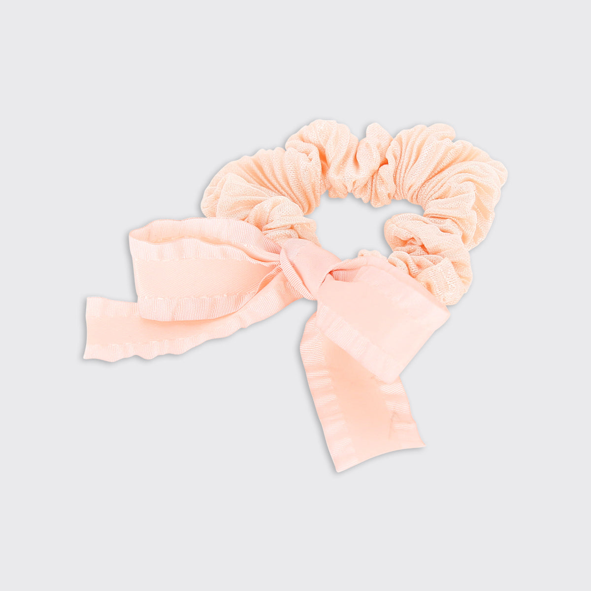 Blush Pink Scrunchie with Bow - Millie Mae