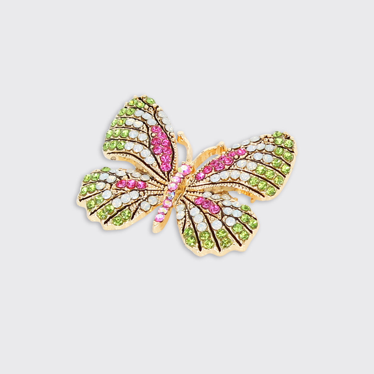 Pink and Green Butterfly Brooch - Millie Mae