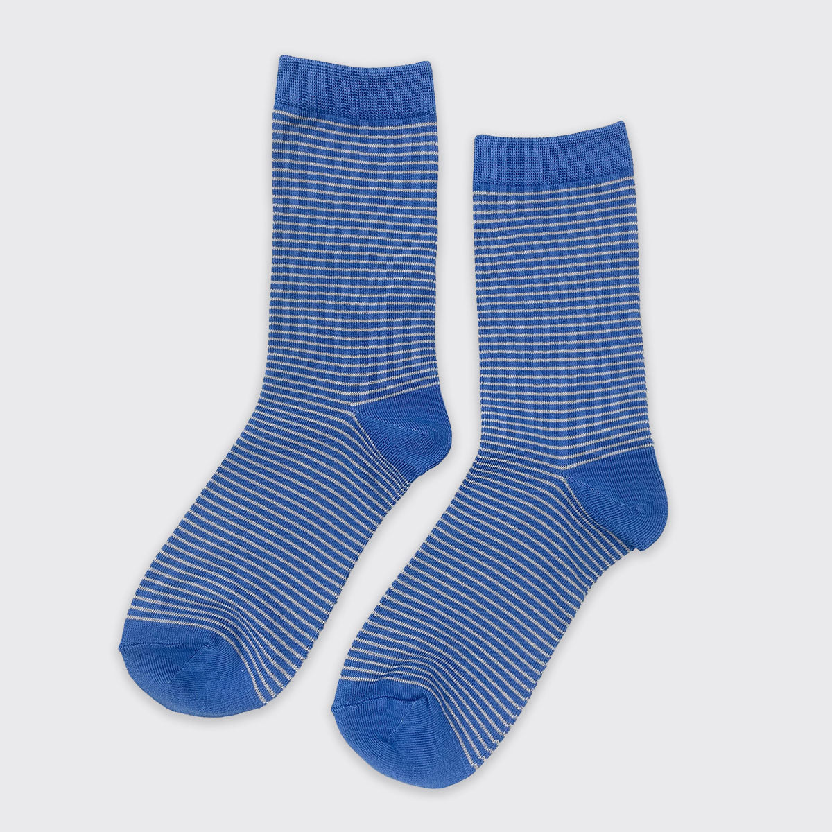 Sea Blue Striped Socks - Millie Mae