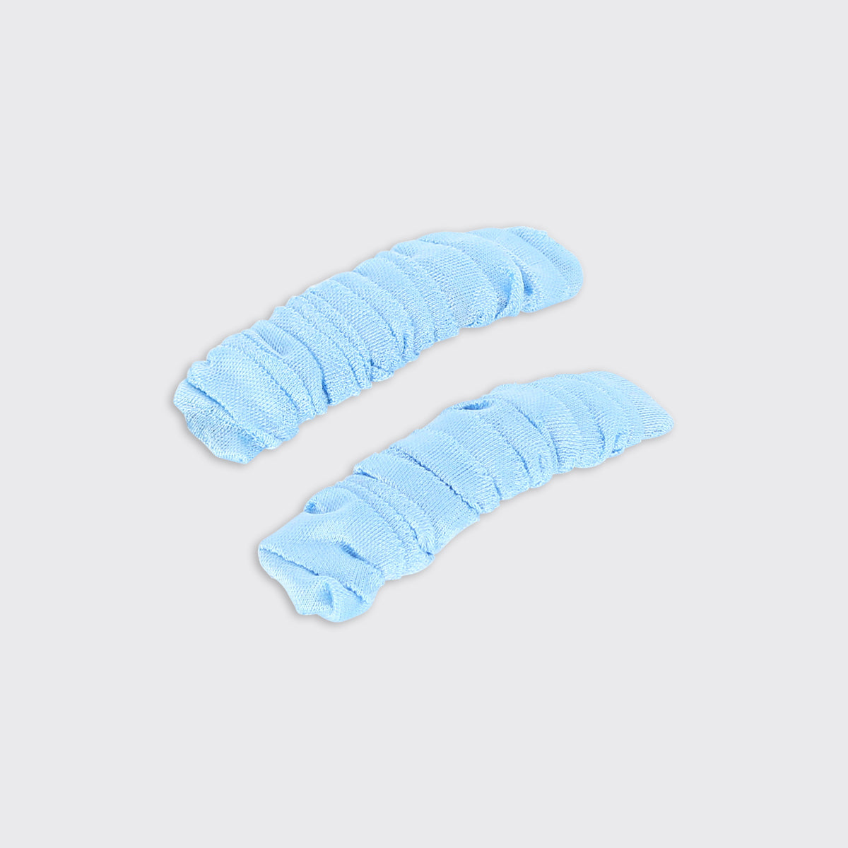 Ruched Blue Satin Set of 2 Hair Clips - Millie Mae
