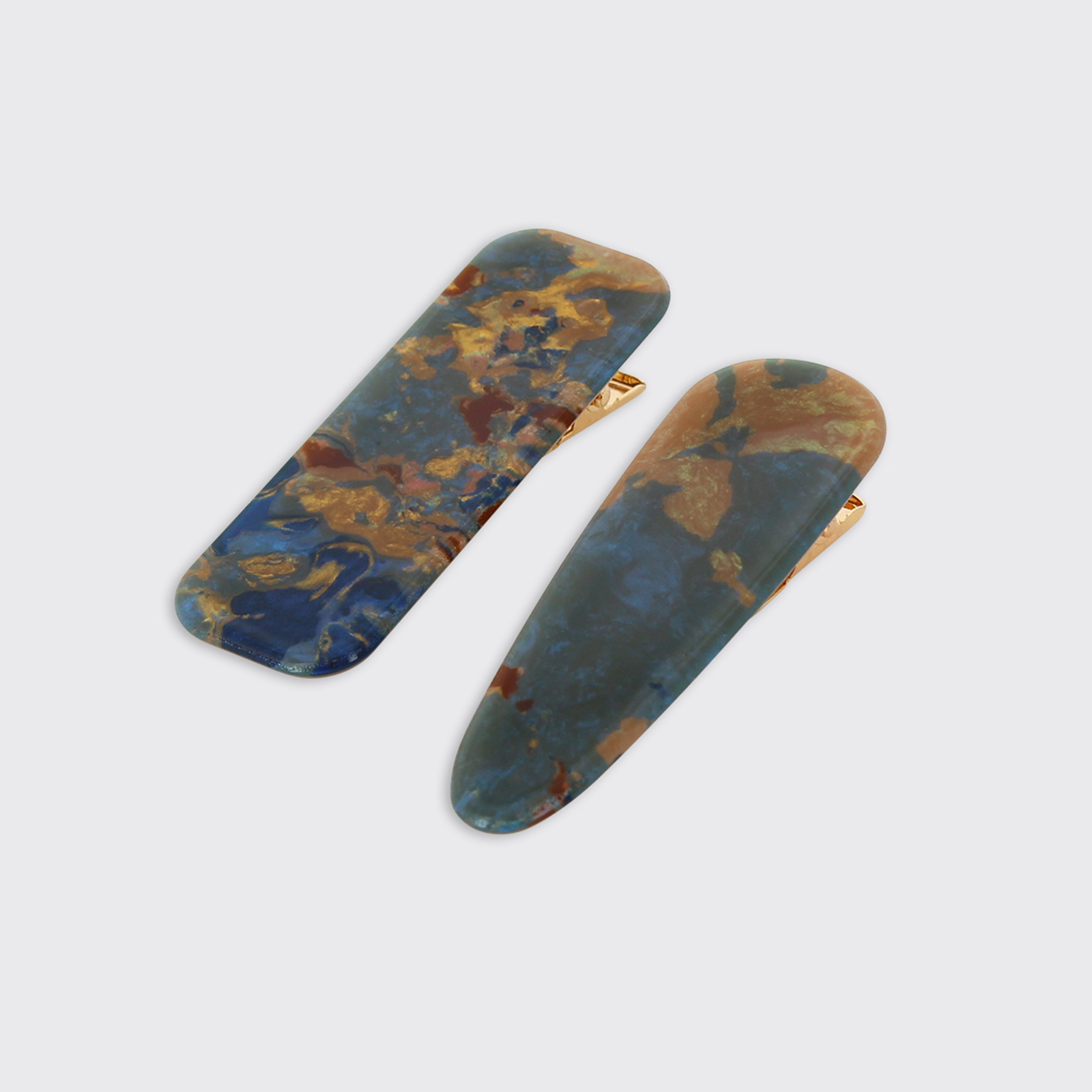 Athena Blue Set of 2 Hair Clips - Millie Mae