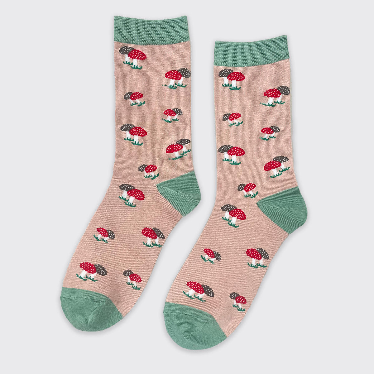 Pink Toadstool Socks - Millie Mae