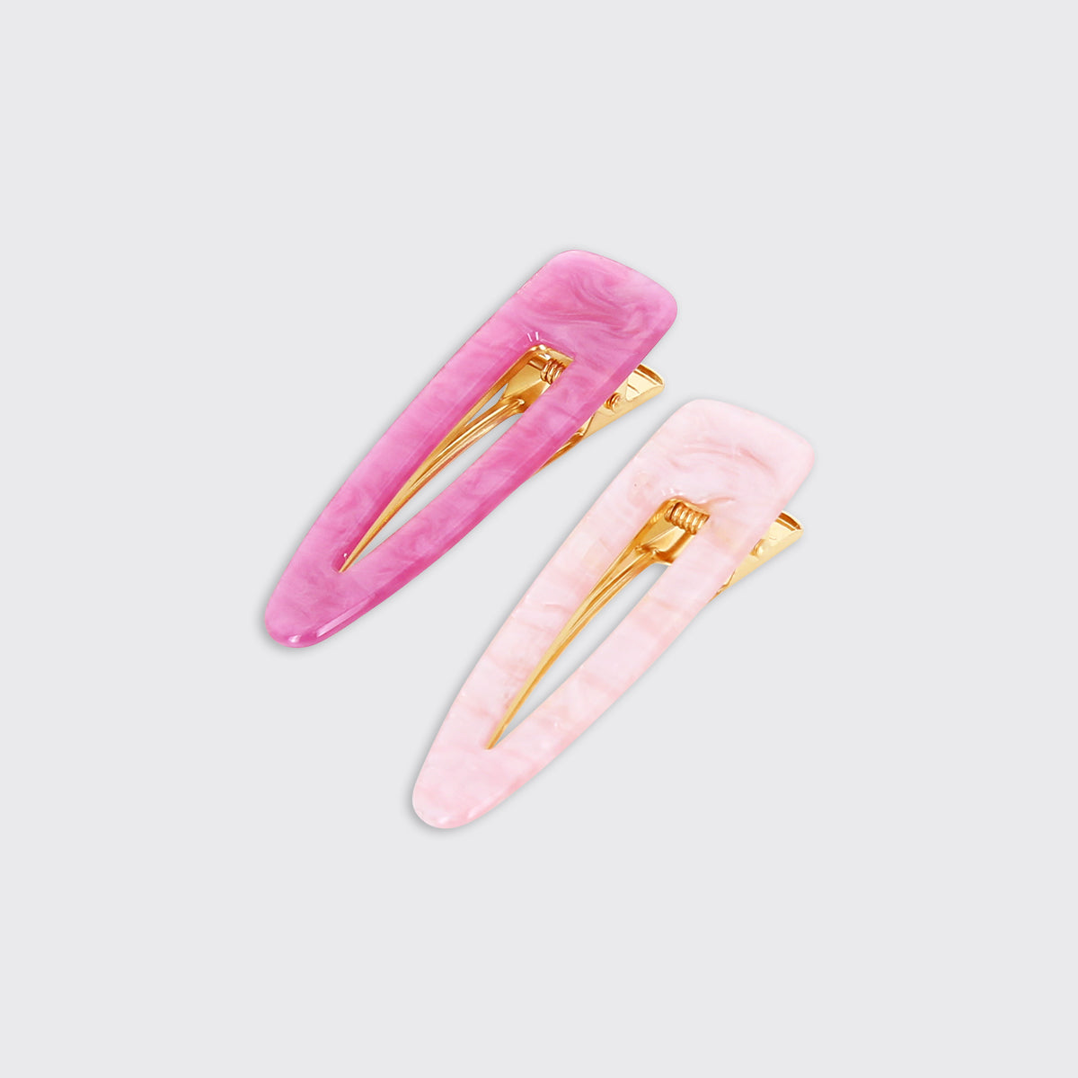 Pastel Pink Aura Set of 2 Hair Clips - Millie Mae