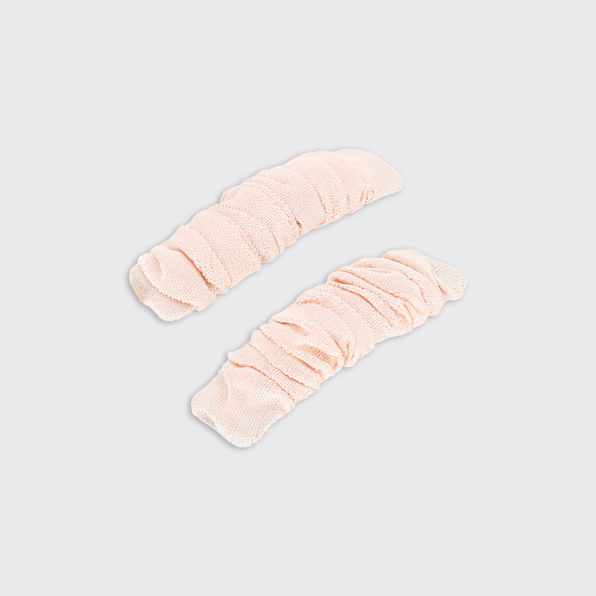 Ruched Pink Satin Set of 2 Hair Clips - Millie Mae