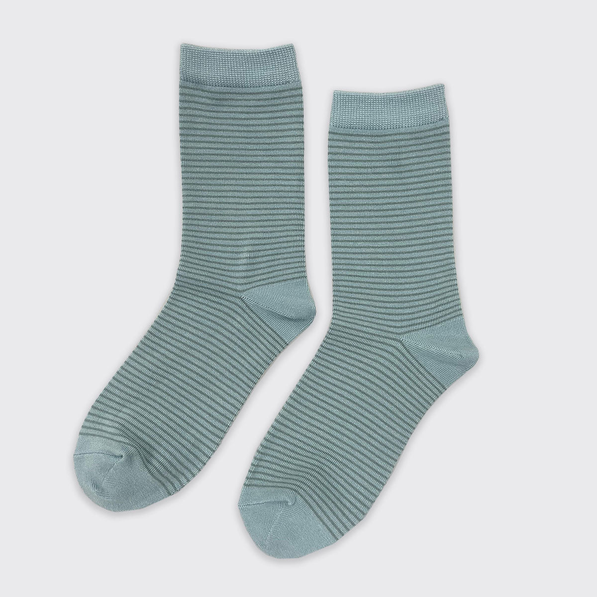 Dew Green Striped Socks - Millie Mae