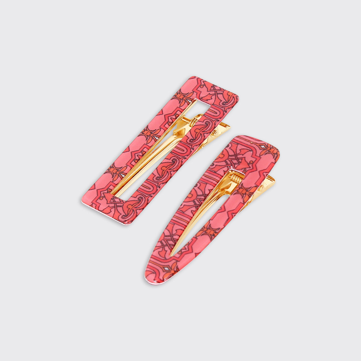 Clarice Set of 2 Cerise Hair Clips - Millie Mae