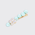 Pastel Mint Pearl Set of 2 Hair Clips - Millie Mae