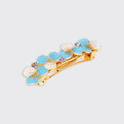 Elsie Blue Enamel Flower Hair Clip - Millie Mae