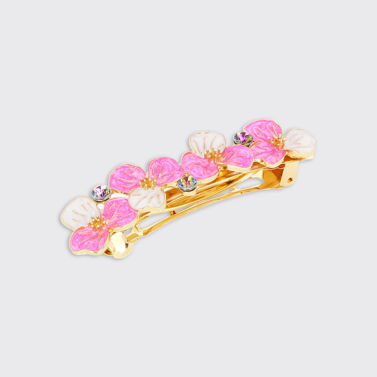 Elsie Pink Enamel Hair Clip - Millie Mae