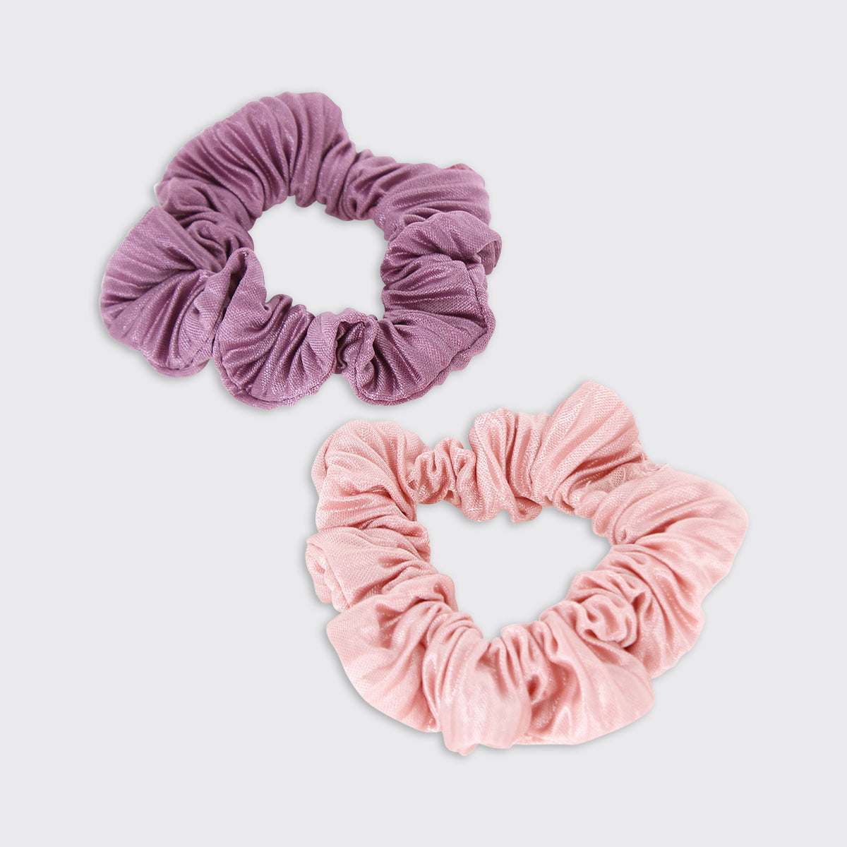 Serenity Set of 2 Damson/Rose Scrunchies - Millie Mae