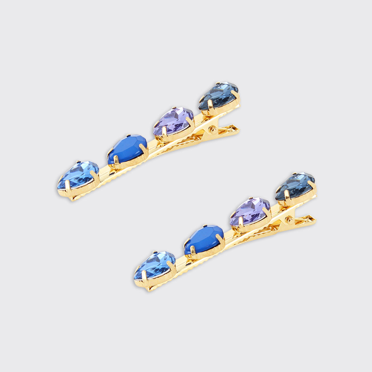 Set of 2 Lilac Pear drop Hair Clips - Millie Mae