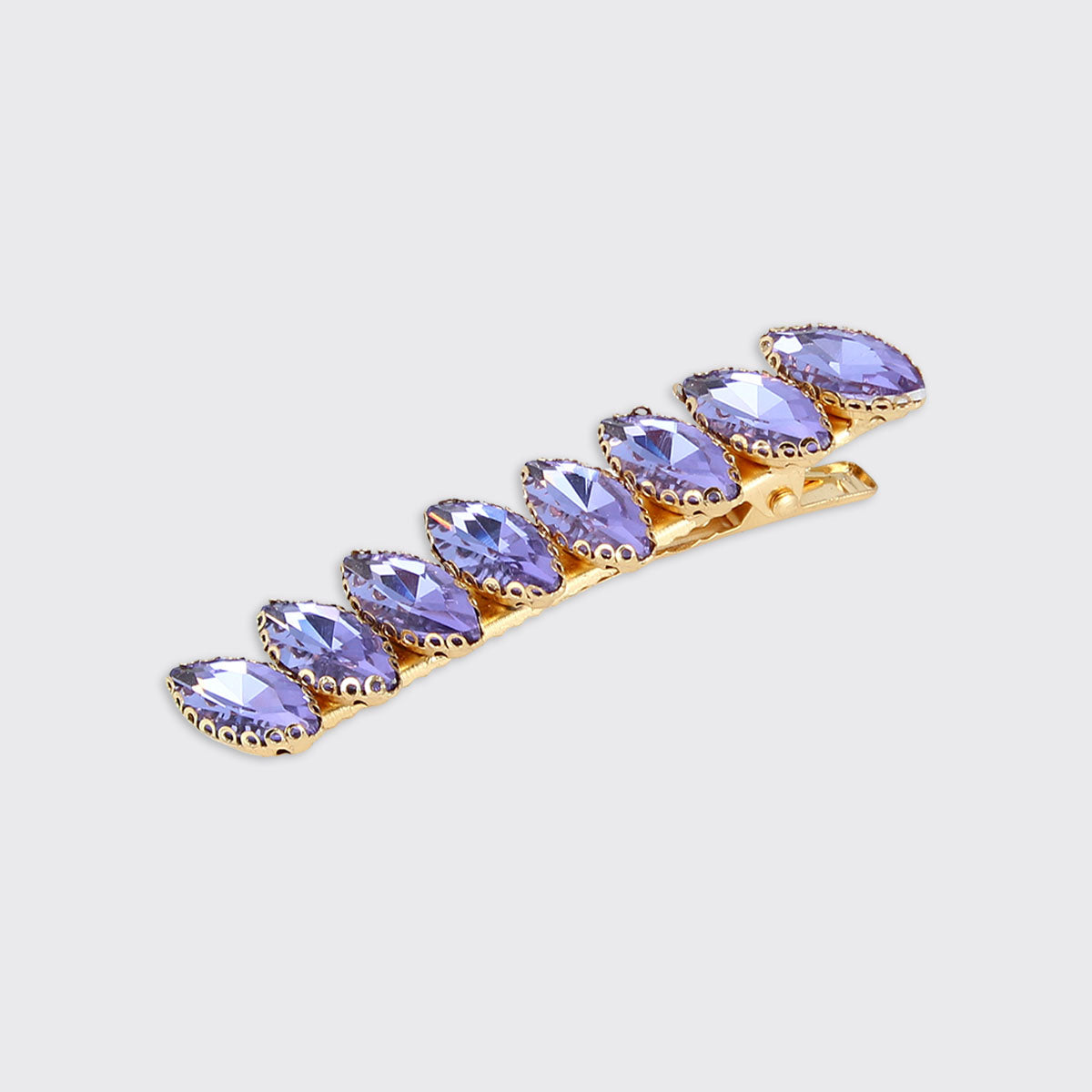 Amethyst Teardrop Jewelled Hair Clip - Millie Mae