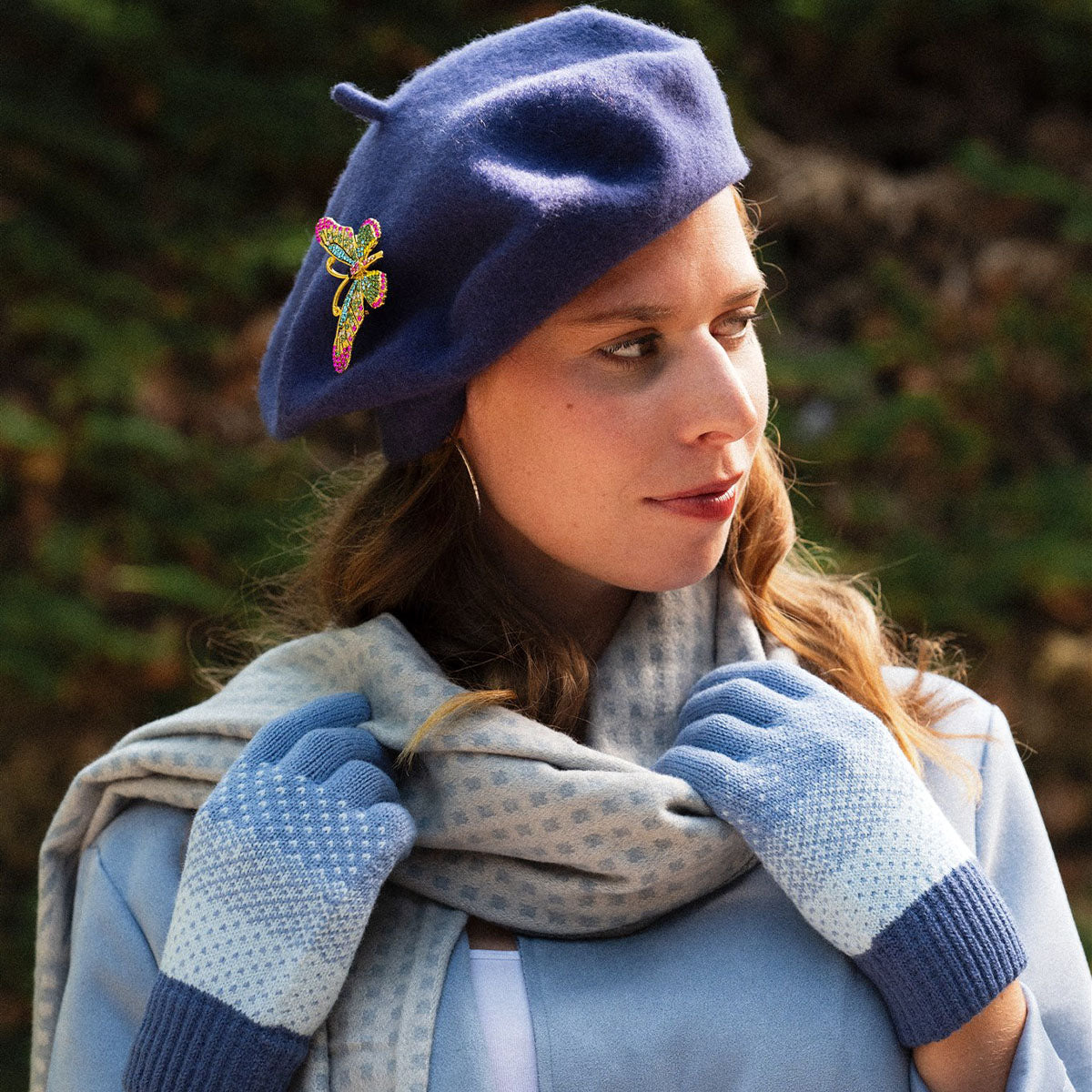 Tilly Blue Women's Gloves - Millie Mae