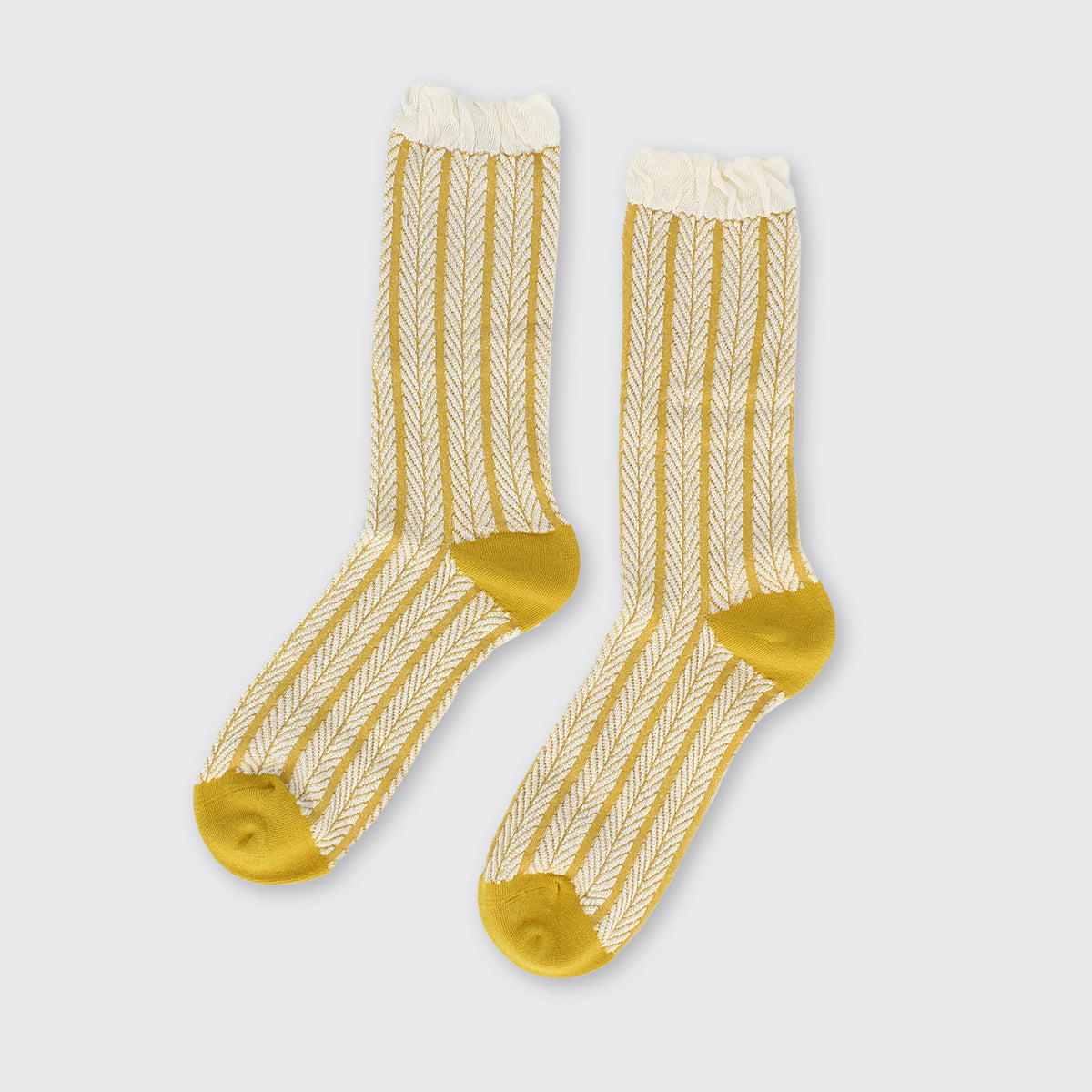 Mustard Trellis Women's Socks - Millie Mae