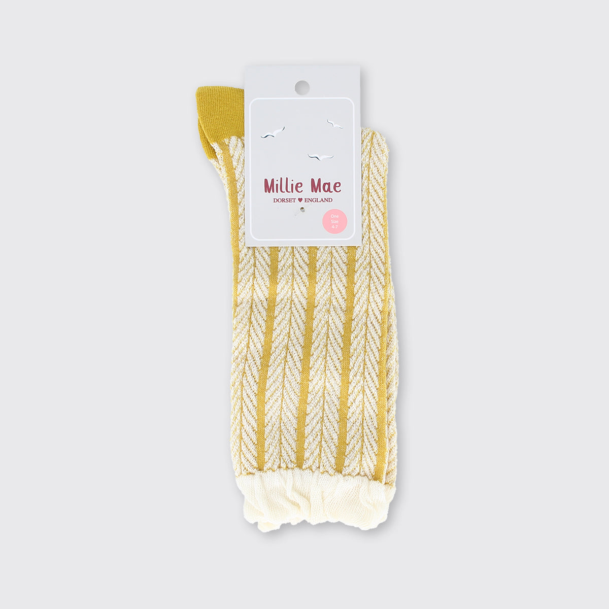 Mustard Trellis Women's Socks - Millie Mae