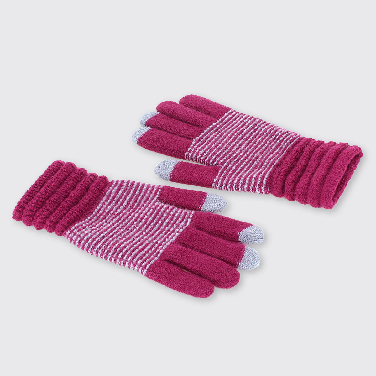 Wendy Purple and Grey Gloves - Millie Mae