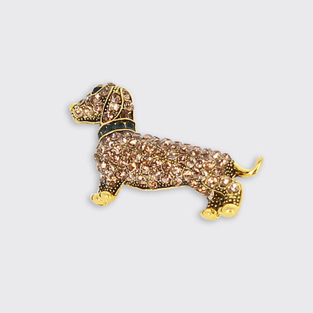 Dachshund Brooch - Natural