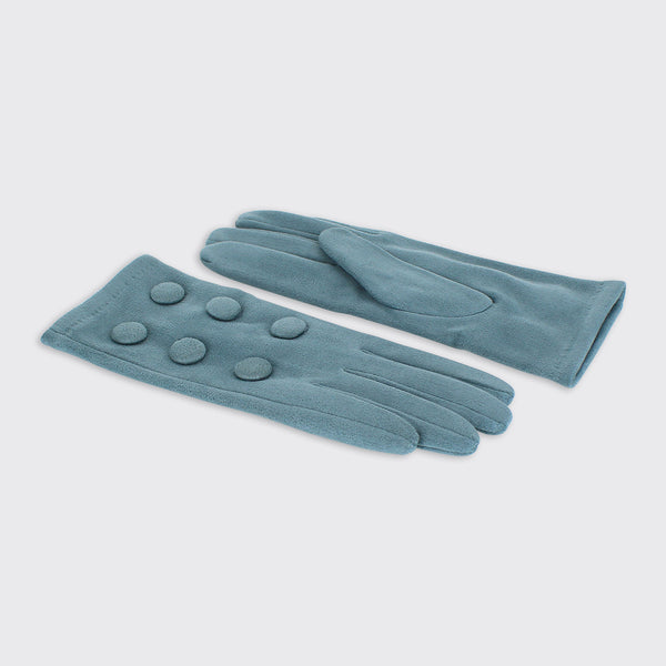 Ellen Faux Suede Glove with Button – Millie Mae