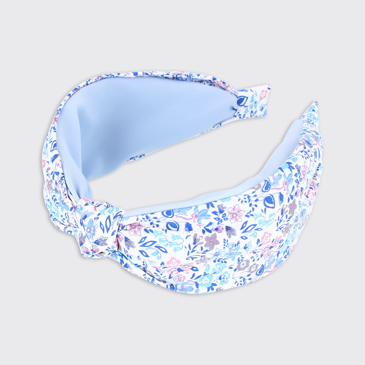 wide headband - blue floral wide headband - blue floral